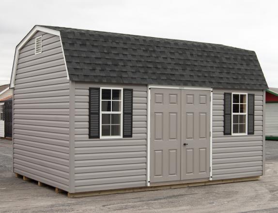 10x16 Gambrel Barn Style Storage Shed with Vinyl Siding