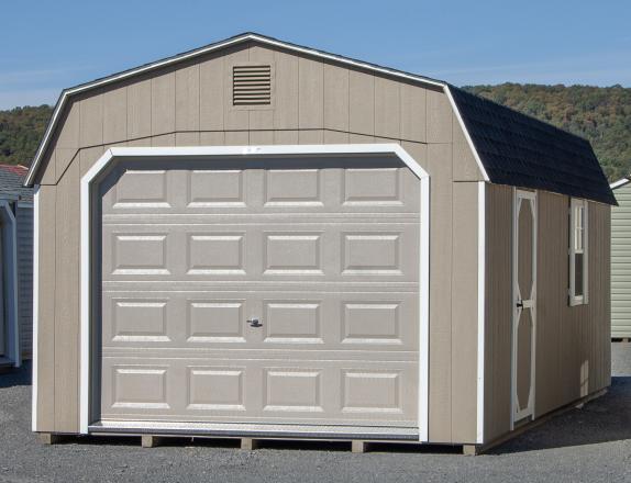 12x24 Dutch Barn Style One-Car Garage with Clay LP Smart Side