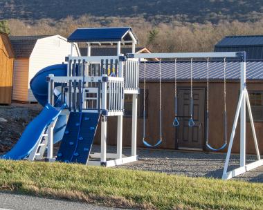 Blue and White Vinyl Discovery Depot Play Set