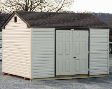 10x12 Peak Storage Shed From Economy Line with Vinyl Siding