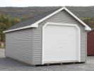 12x20 Cape Cod Style Single-Car Prefab Garage with Grey Vinyl Siding