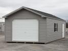 14x28 Peak Style Single-Car Garage with Vinyl Siding at Pine Creek Structures