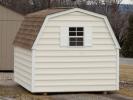 Back of 8x10 Heavy Duty Mini Barn Storage Shed with Beaded Vinyl Siding