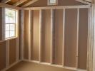 8x10 Peak Roof Style Storage Shed Interior